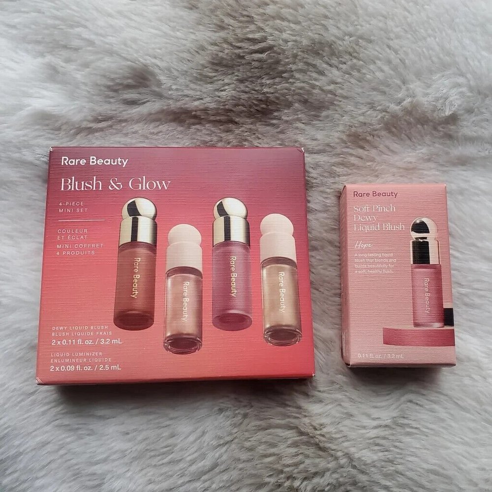 Rare Beauty Blush and Glow Set & Soft Pinch Liquid Blush Mini in Hope
